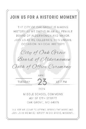Oath of Office Ceremony Invitation
