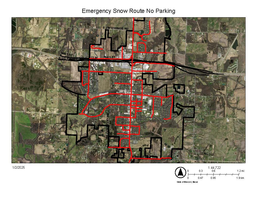 Emergency Snow Route Map